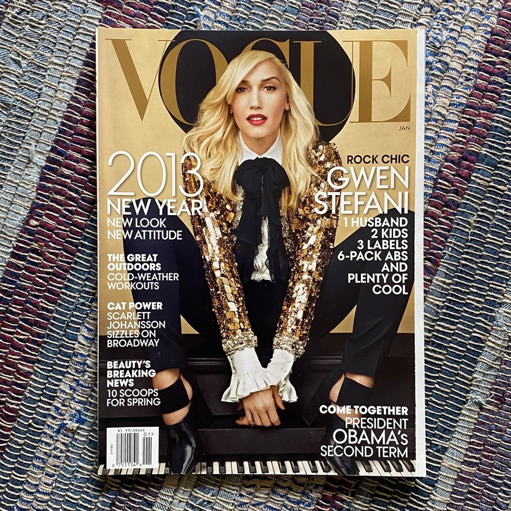 Vintage 2013 Vogue Magazine with Gwen Stefani Cover